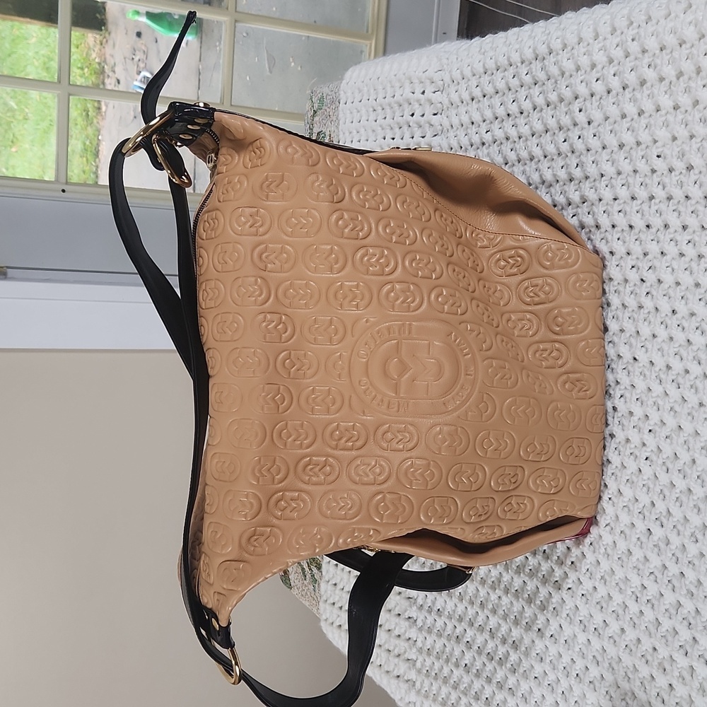 Marino Orlandi backpack or shoulder bag Huge-os with gold hardware - Picture 2 of 11